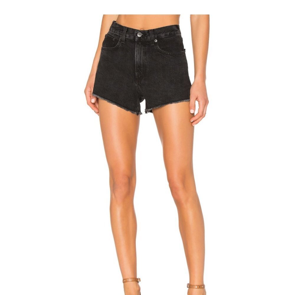 Rag & Bone Justine Short In Washed Black Size 26